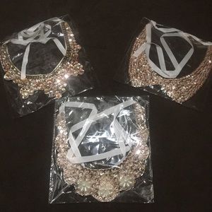 Tie on embellished collars